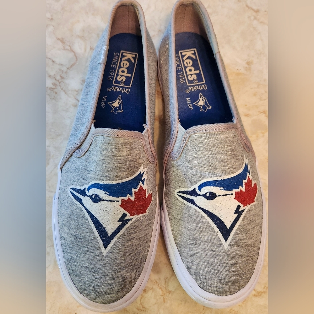 BLUE JAYS Keds Gray Slip-On Shoes